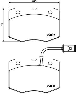 BREMBO Súprava brzdových doštičiek P A6 014
