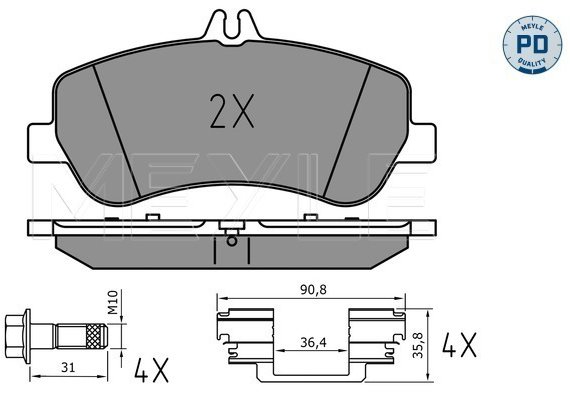 MEYLE Brzdové doštičky 025 248 6720/PD