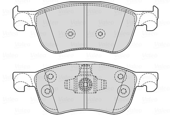VALEO Brzdové doštičky 601756