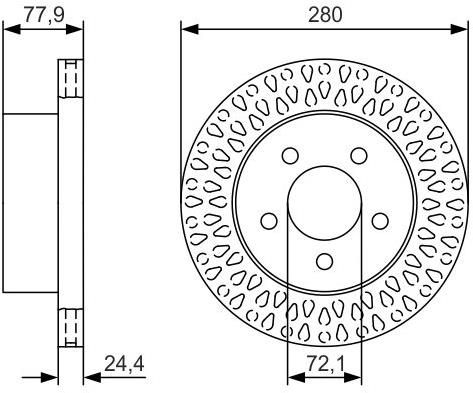 BOSCH brzdový kotúč 0 986 479 U00, súprava 2 ks