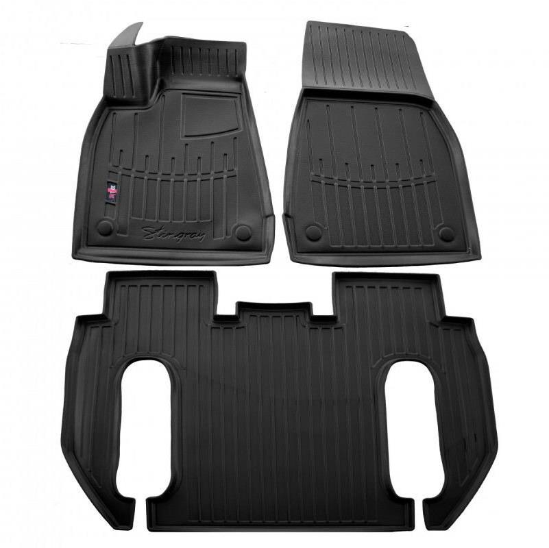 STINGRAY Gumové 3D koberce (TPE), Tesla Model X (6 sedadiel)