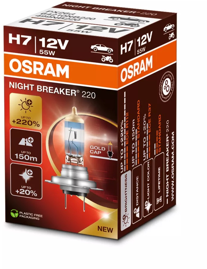 OSRAM H7 Night Breaker 220, +220 %
