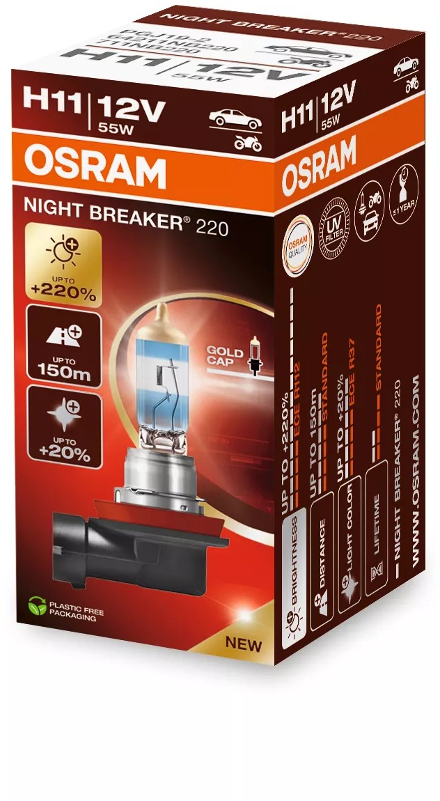OSRAM H11 Night Breaker 220, +220 %