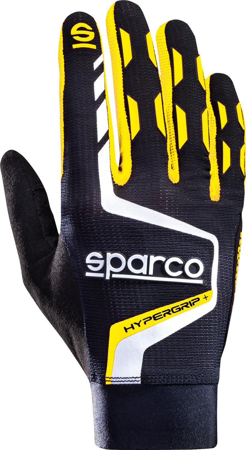 Sparco Hypergrip+ Sim Racing gamingové rukavice, farba čierno-žltá, veľkosť 10