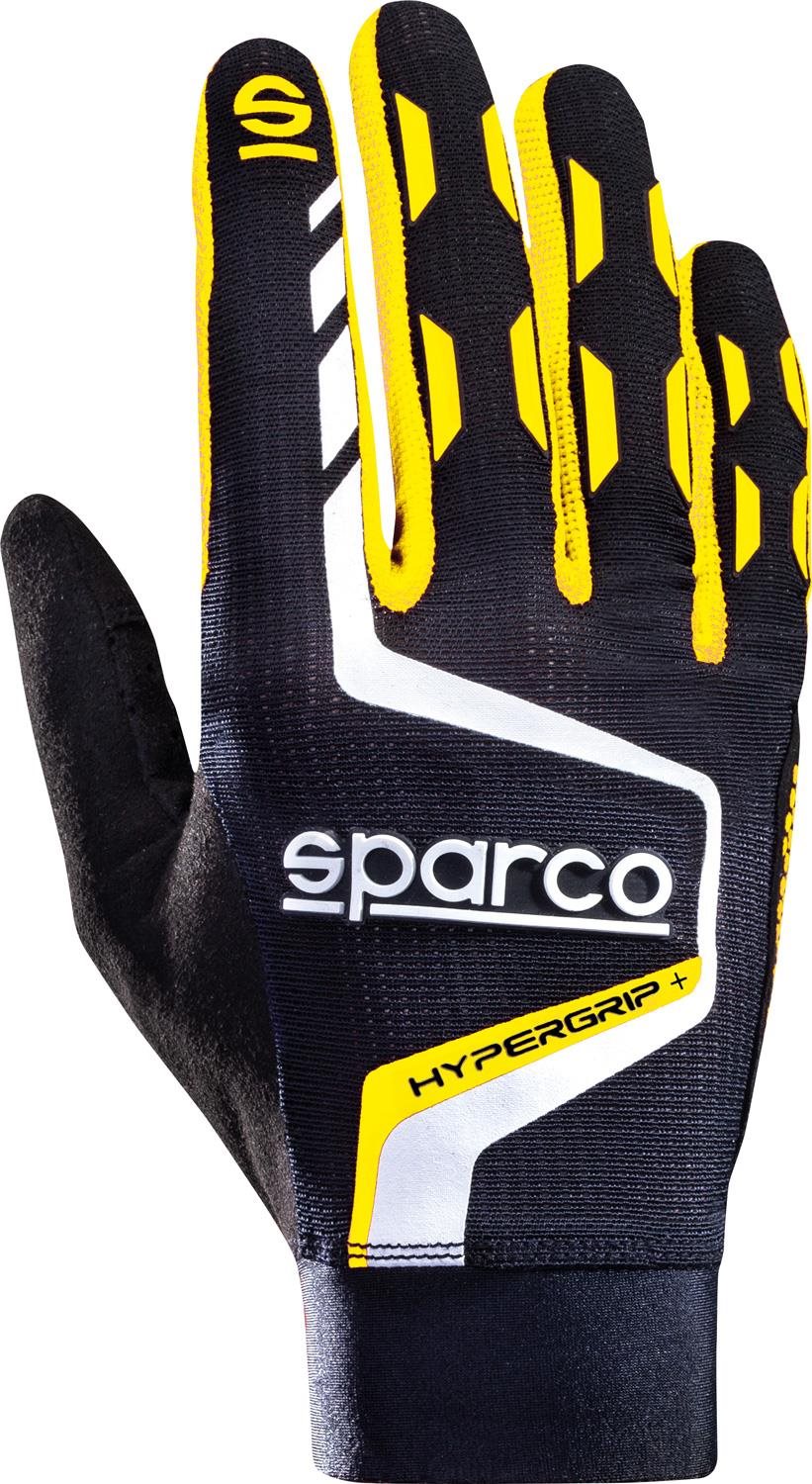 Sparco Hypergrip+ Sim Racing gamingové rukavice, farba čierno-žltá, veľkosť 12