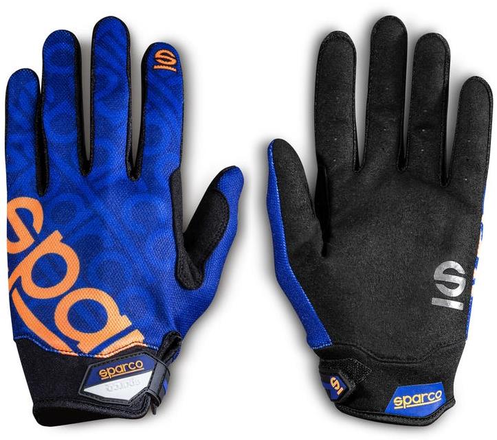 Sparco Meca-3 Rukavice pre mechanikov, farba modro-oranžová, veľkosť 11
