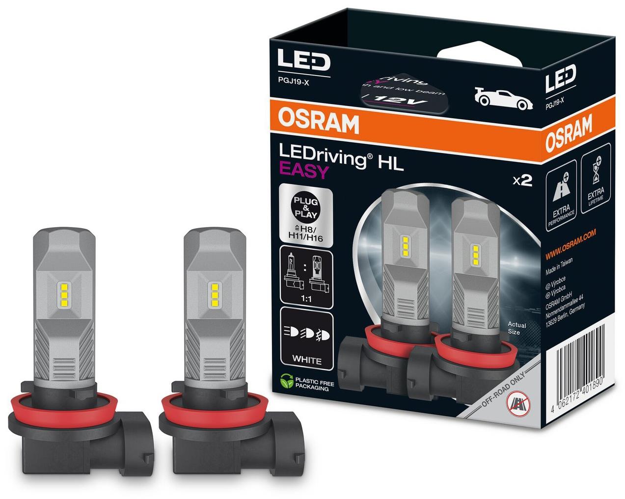 OSRAM žiarovka LEDriving FL H8/H11/H16, 2 ks