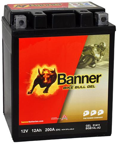 Banner Bike Bull GEL 51411 / BGB14L-A2, 12 V - 12 Ah (YB14L-A2)