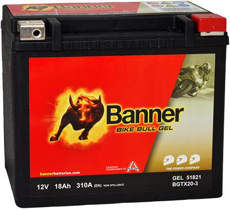 Banner Bike Bull GEL 51821 / BGTX20-3, 12 V - 18 Ah (YTX20L-BS)