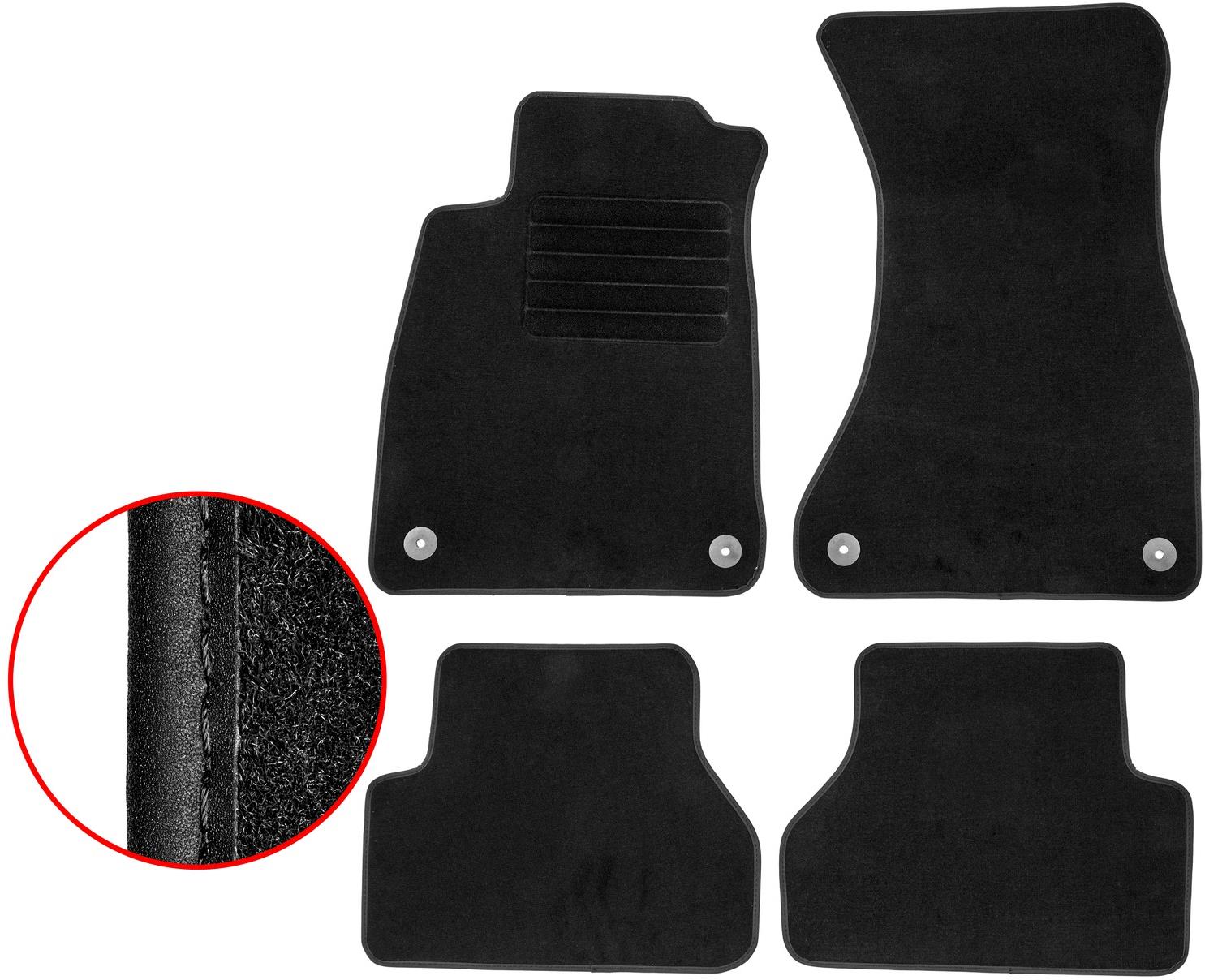 ACI textilné koberčeky čierne EXCLUSIVE súprava 4 ks pre Audi A4 7/2019-