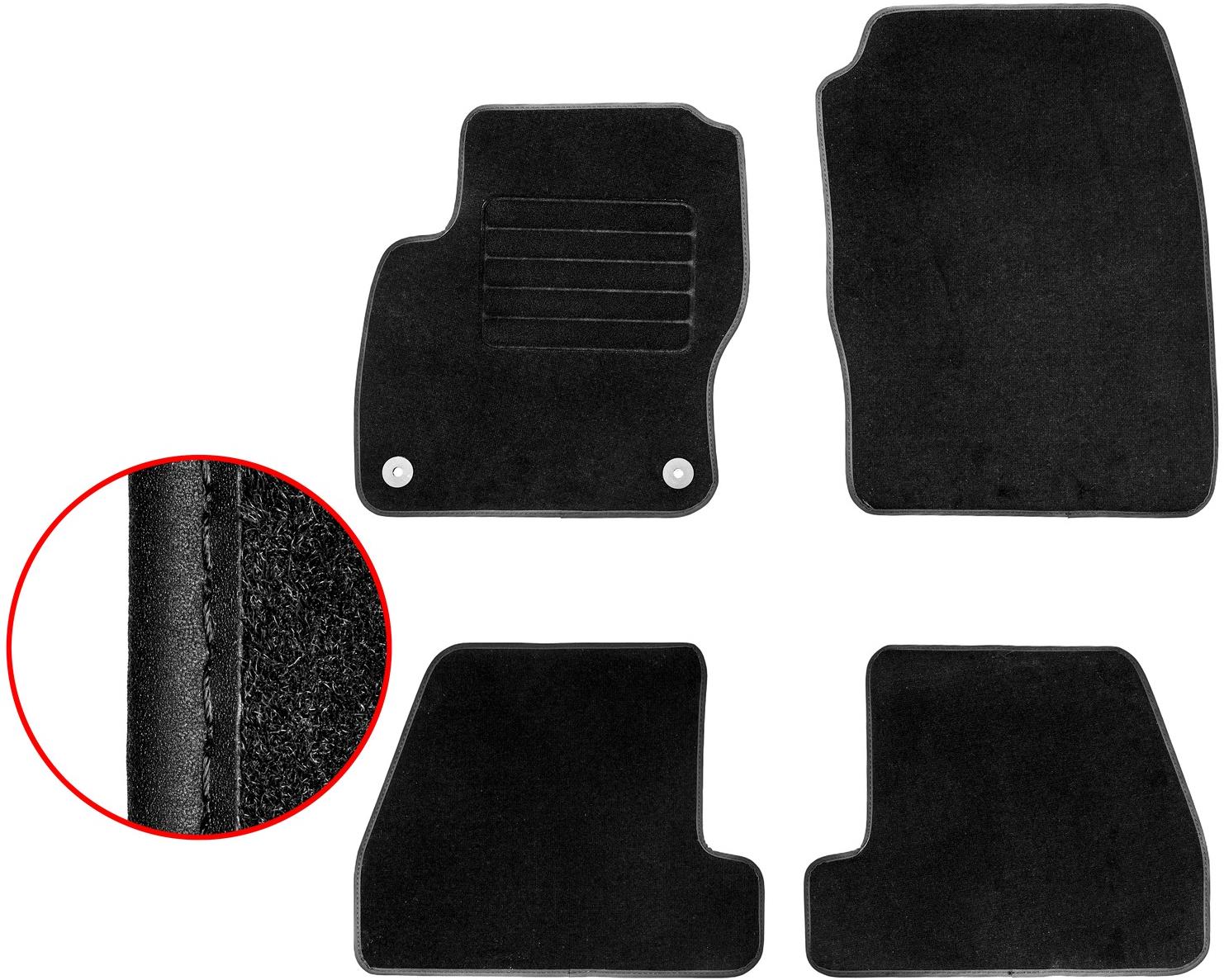 ACI textilné koberčeky čierne EXCLUSIVE originálna fixácia (súprava 4 ks) pre Ford FOCUS 3/2011-9/2014