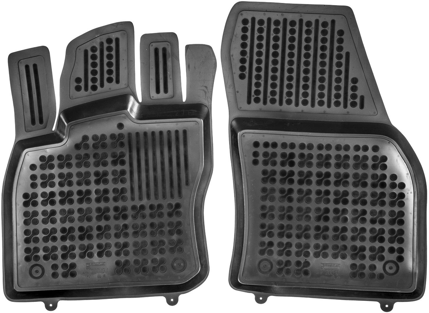 ACI gumové koberčeky čierne s vyšším okrajom (2 miesta, sada 2 ks) pre VW CADDY V 9/20-