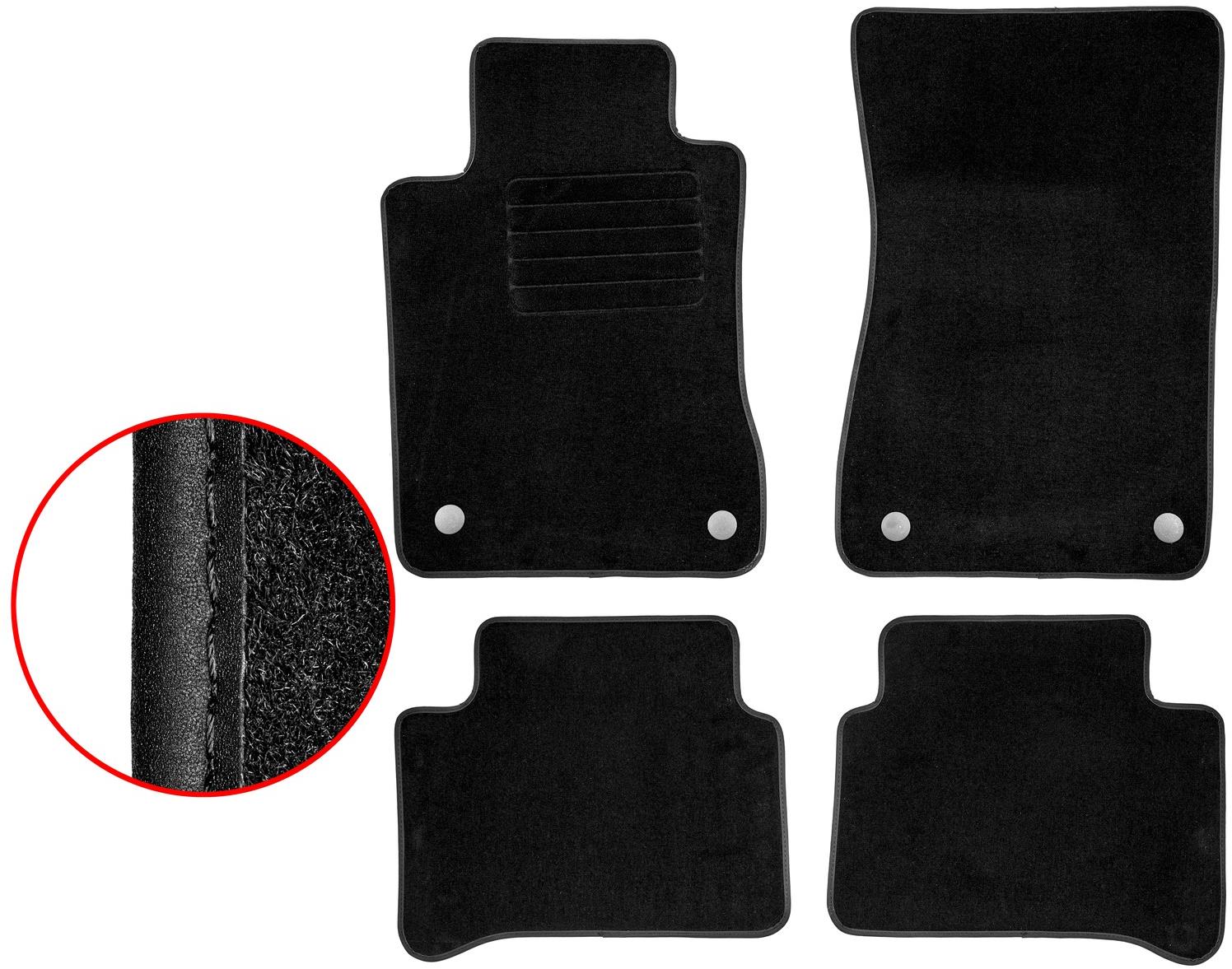 ACI textilné koberčeky čierne EXCLUSIVE (sada 4 ks) pre Mercedes-Benz „E“ (W211) 7/2006 – 3/2009