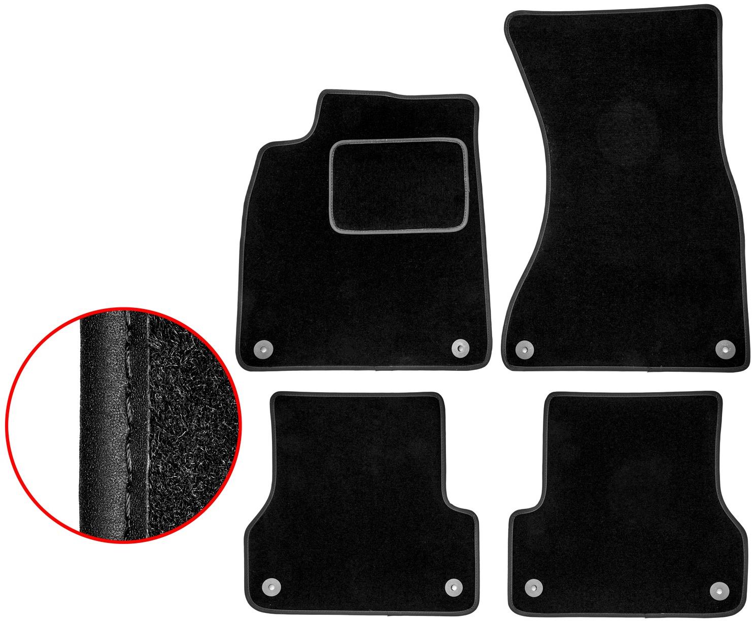 ACI textilné koberčeky čierne EXCLUSIVE (sada 4 ks) pre Audi A6 4/2011 – 9/2014