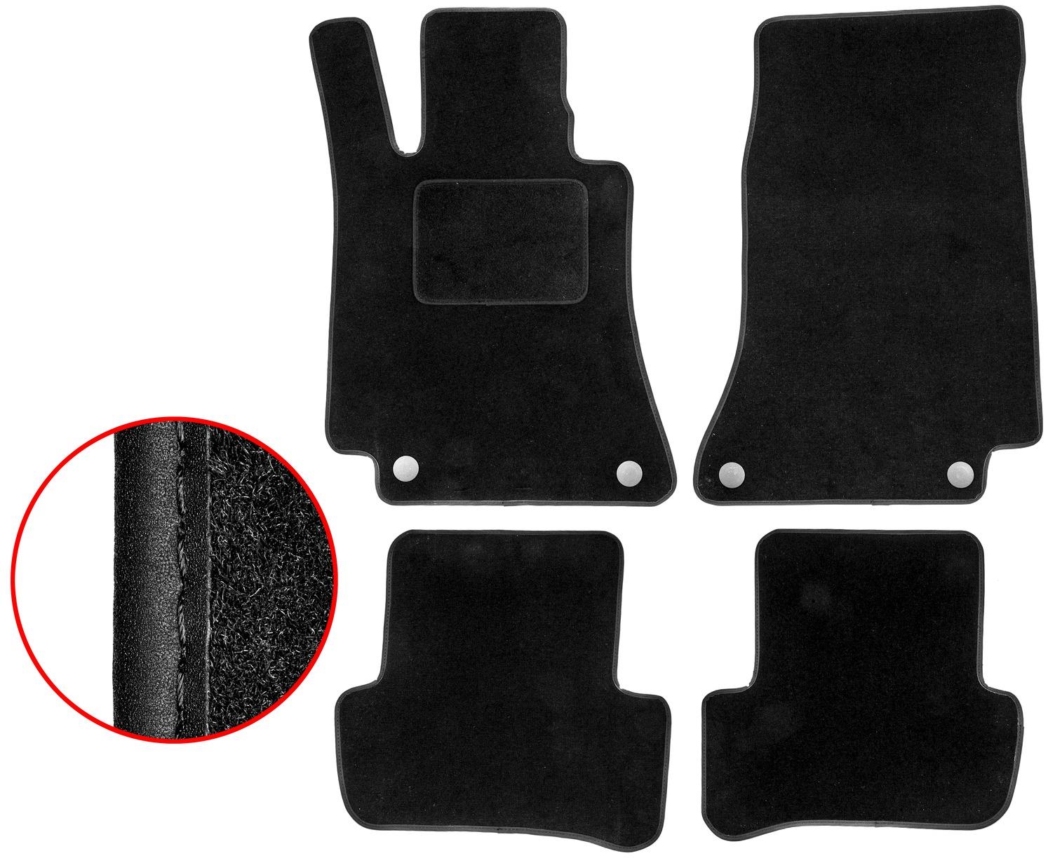 ACI textilné koberčeky čierne EXCLUSIVE (sada 4 ks) pre Mercedes-Benz „C“ (W205) 7/2018 – 2021