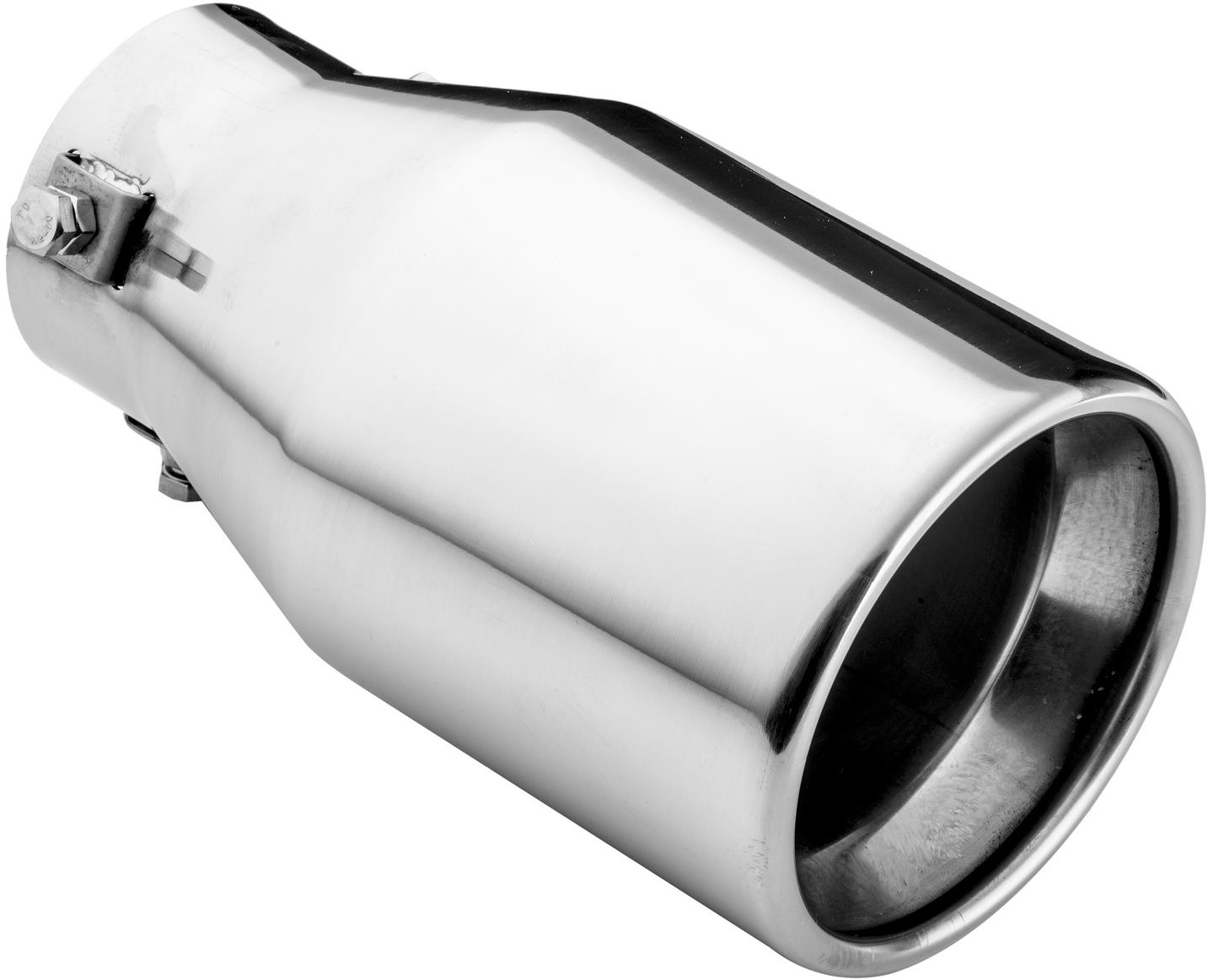 ASSO koncovka výfuku nehrdzavejúca oceľ okrúhla, vonkajší priemer 100 mm, dĺžka 180 mm