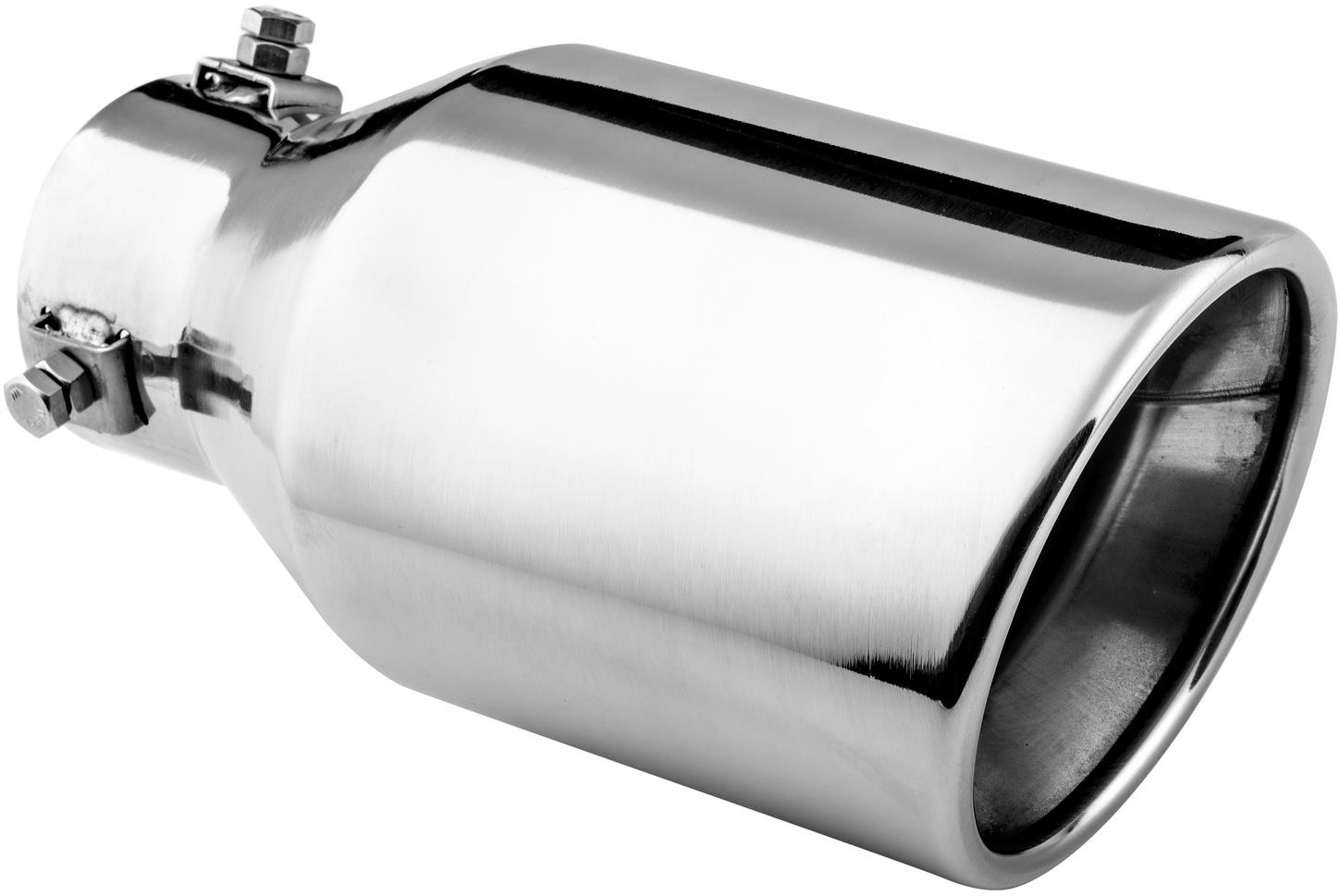 ASSO koncovka výfuku nehrdzavejúca oceľ okrúhla, vonkajší priemer 102 mm, dĺžka 215 mm