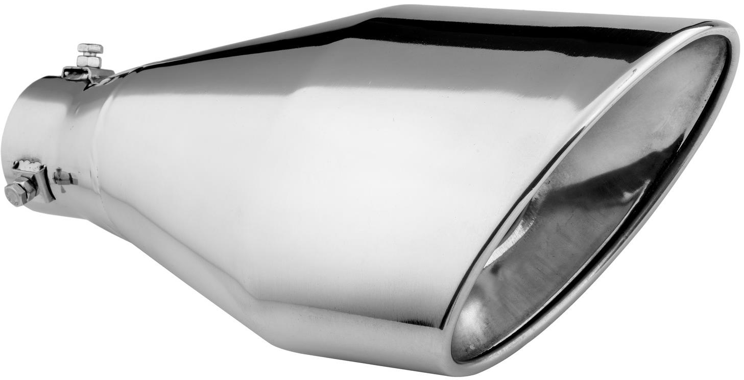 ASSO koncovka výfuku nehrdzavejúca oceľ oválna šikmá, vonkajší priemer 160 × 95 mm, dĺžka 300 mm