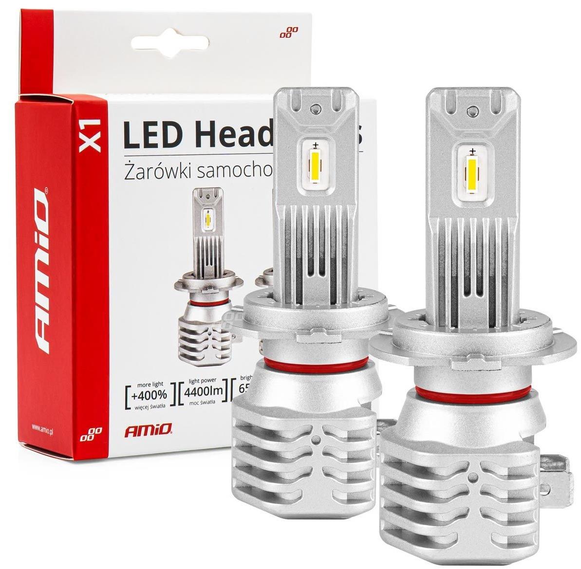 AMIO LED H7 40 W – biela (pätica PX26d), sada 2 ks