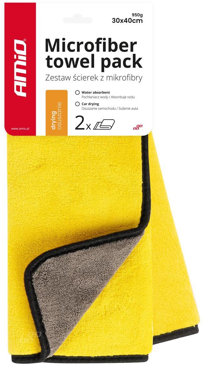 AMIO uterák z mikrovlákna na sušenie 40 × 30 cm, 950 g (sada 2 ks)