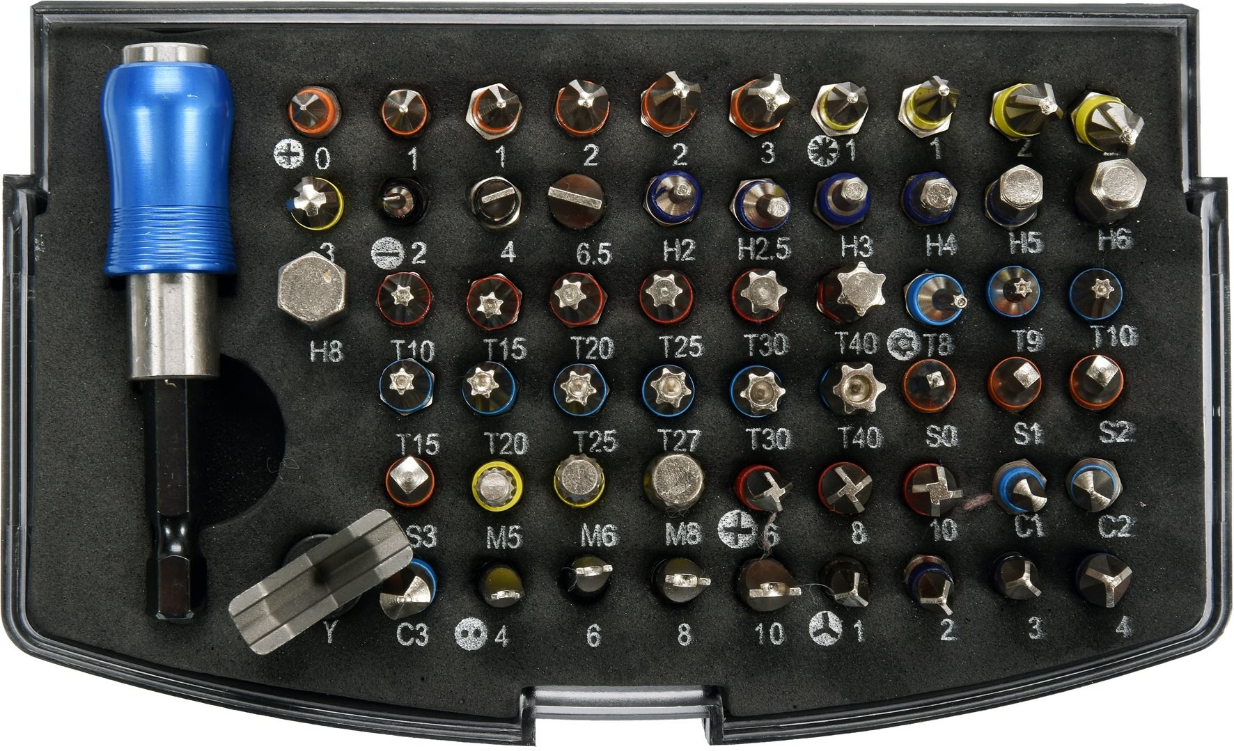 YATO Sada bitov s adaptérom 1/4" 59 ks YT-04624