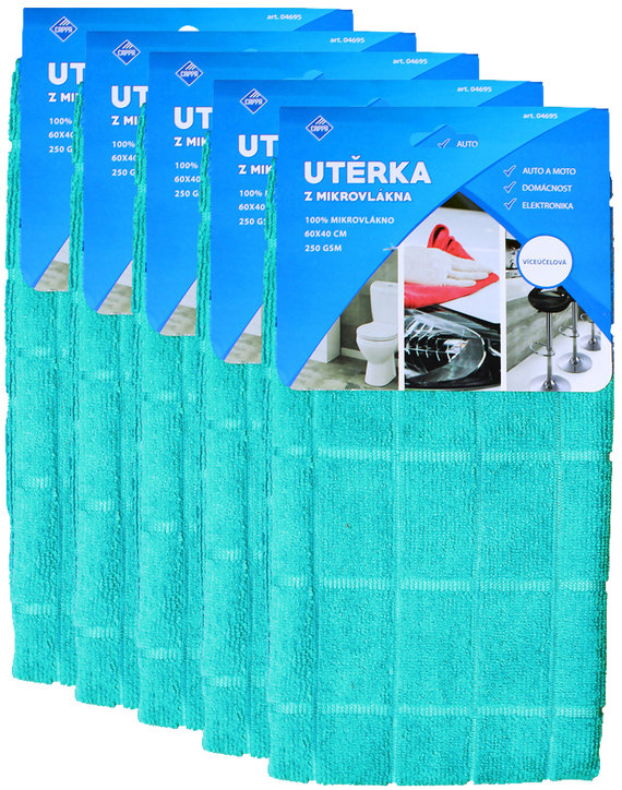 CAPPA Utierky z mikrovlákna Super 60 × 40 cm 5 ks
