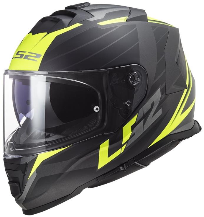 LS2 STORM II-06 NERVE prilba matná čierna/Hi-Vis žltá veľkosť L