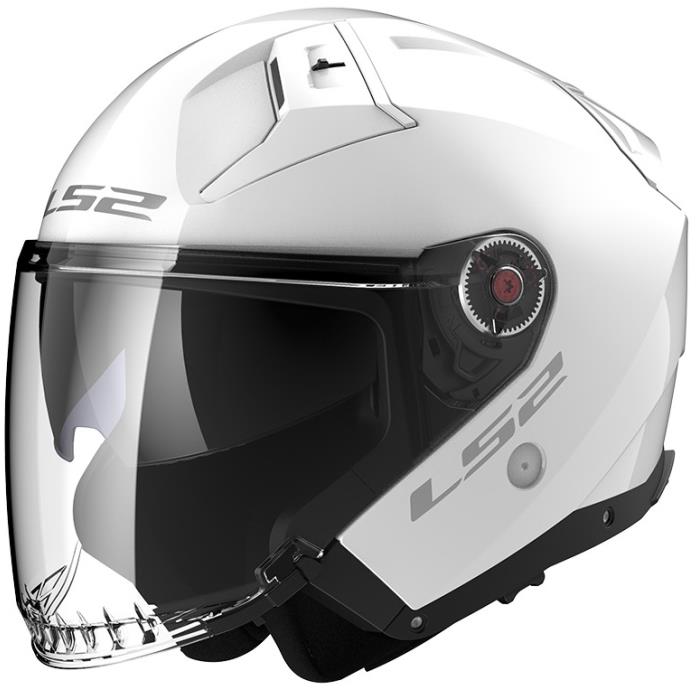 LS2 INFINITY II-06 HPFC skúter jet prilba lesklá biela veľ. S