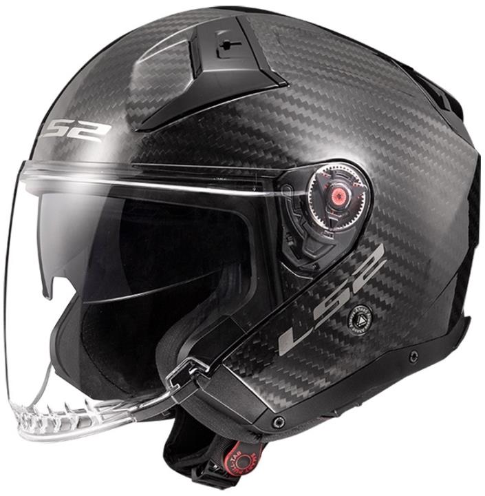 LS2 INFINITY II-06 CARBON skúter jet prilba lesklá čierna veľ. M