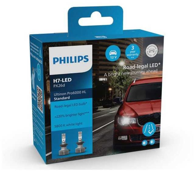 Philips LED žiarovka H7 Ultinon Pro6000 HL Standard