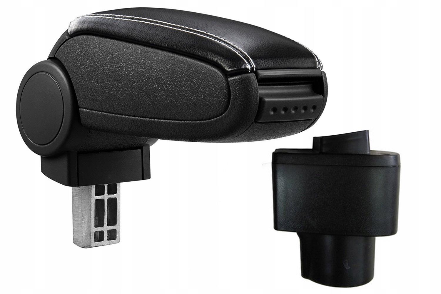 PROTEC – Lakťová opierka, DACIA Duster, syntetická koža, čierna, biele prešívanie 2010 - 2018