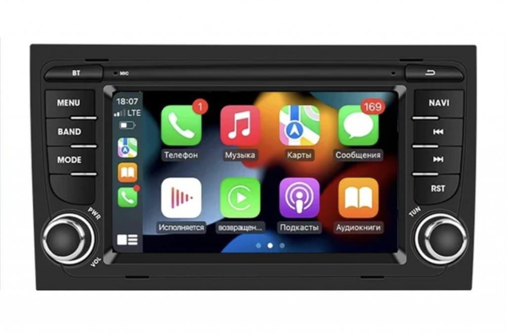 HIZPO Autorádio AUDI A4 Rádio pre Audi A4 B7 B6 S4 RS4 SEAT Exeo GPS navigácia, mapy, Bluetooth