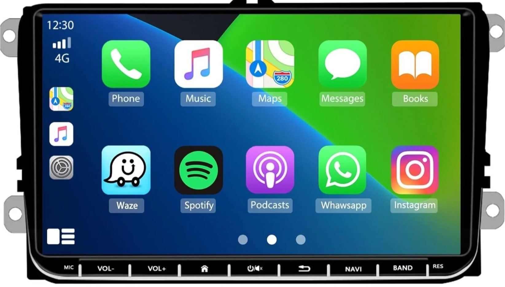 Hizpo 4 GB RAM Autorádio Volkswagen, Škoda, Seat – Passat Golf Tiguan Octavia, Fabia, Yeti