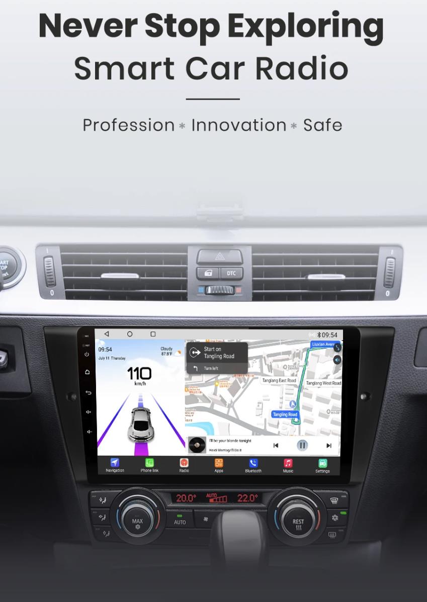 Hizpo 2 GB RAM ANDROID Autorádio BMW 3. Séria E90 E91 E92 E93 ANDROID 12.0 WIFI, GPS, USB