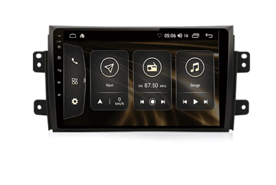 Ossuret 2 din Autorádio Suzuki SX4 2006 – 2013 a Fiat Sedici 2005 – 2014 Android s GPS, WiFi, USB
