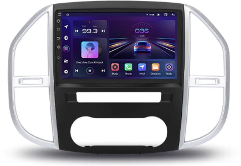 Hizpo 2din Android Autorádio pre Mercedes Benz Vito W447 2014 – 2021 s rámčekom, kabelážou a canbusom