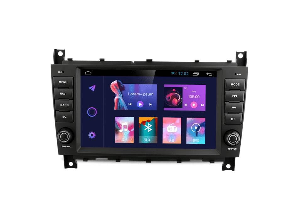 Hizpo Android Autorádio Mercedes CLC W203 2008-2010, C-Class W203 2004-2007 2din autorádio GPS