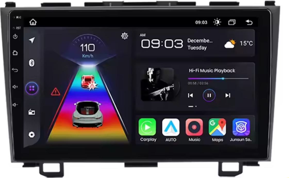 Hizpo Autorádio pre Honda CRV CR-V 3 2007-2011 s Android, GPS navigácia, WIFI, USB, Bluetooth