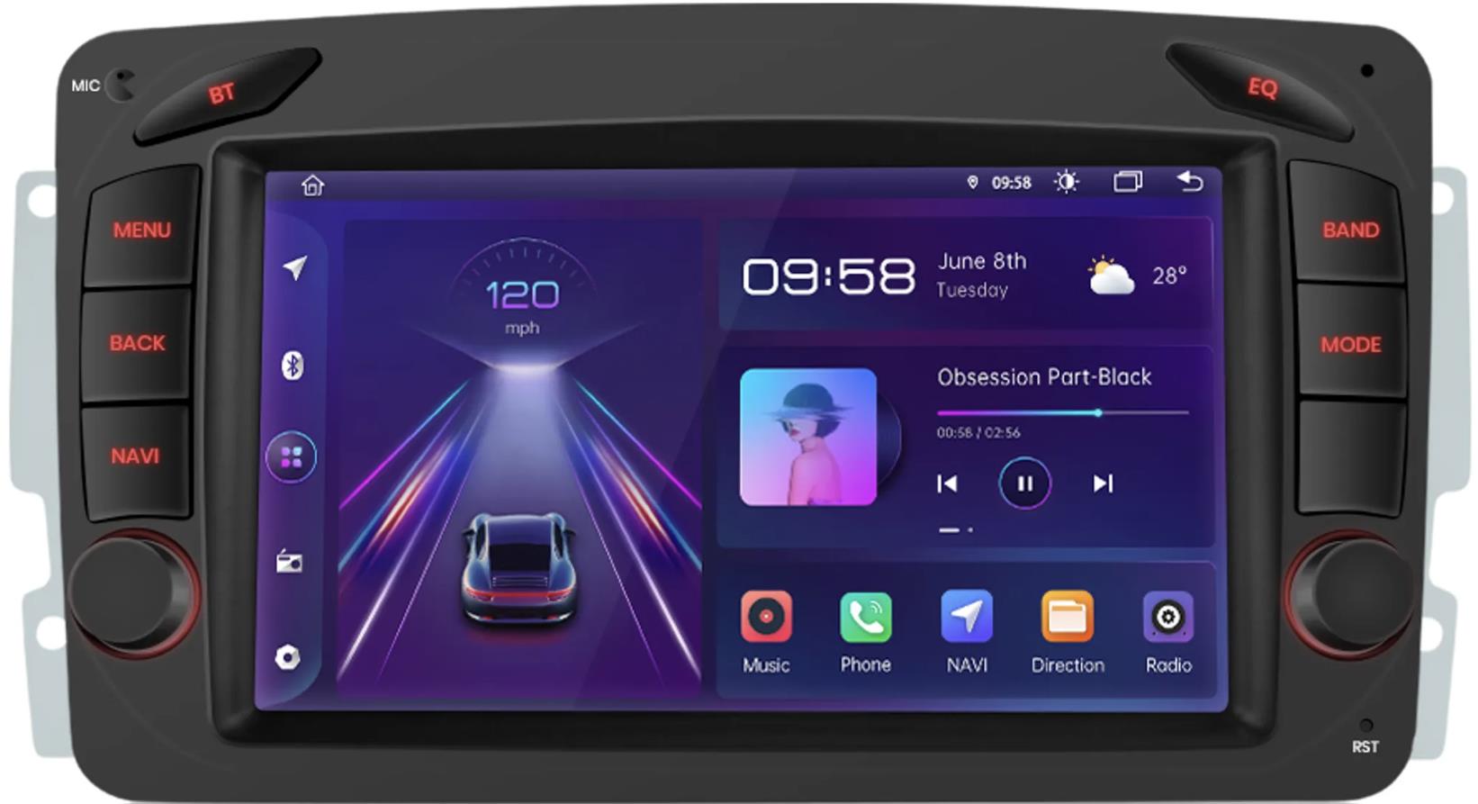 Hizpo 2din Autorádio pre Mercedes Benz CLK W209 C209 W168 W463 2004 Vito Viano Vaneo, Android GPS