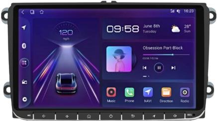 ESSGOO 9" Android 10 Autorádio WiFi GPS NAVI Bluetooth Dotykové pre VW Golf Passat Seat 1+16G 4Core