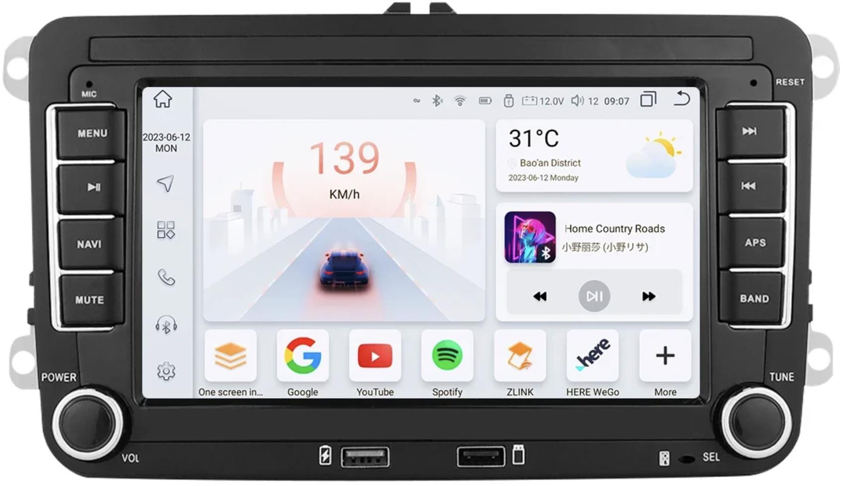 Ossuret 2din Autorádio Škoda, Volkswagen, Seat, 8 +128 GB, CarPlay, Android Auto, DSP, LTE modul