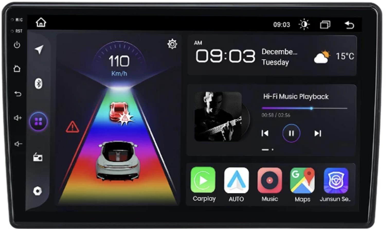 HIZPO 2GB Android Autorádio Škoda Fabia 2 2007 – 2014 s GPS navigáciou, WIFI, USB, Bluetooth