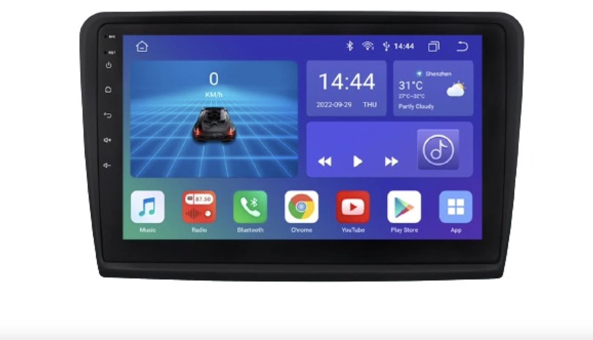 Ossuret Autorádio Škoda Superb 2 II 2008 – 2015 s rámčekom, Android systém, CarPlay, Bluetooth, USB