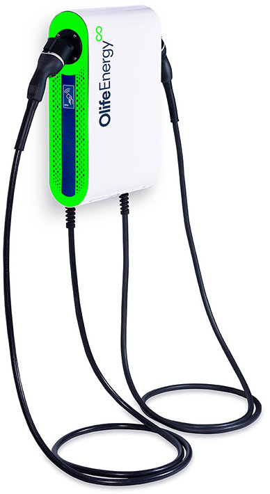 Olife Energy BASE 22 kW DoubleBox – 2× rovný kábel Typ 2, 5 m