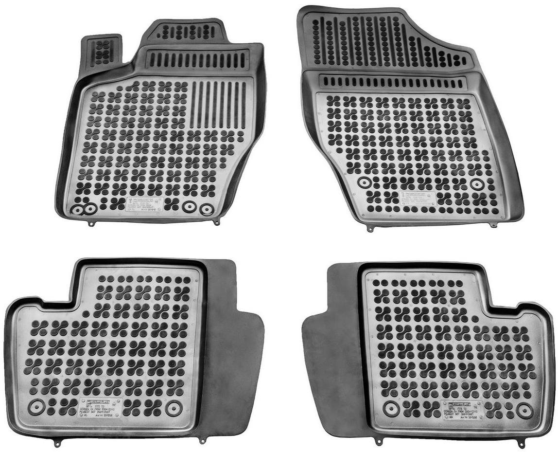Rezaw-Plast, Gumené koberce so zvýšeným okrajom, Citroen C4 II, 2010 – 2017, s hasiacim prístrojom pod nohami