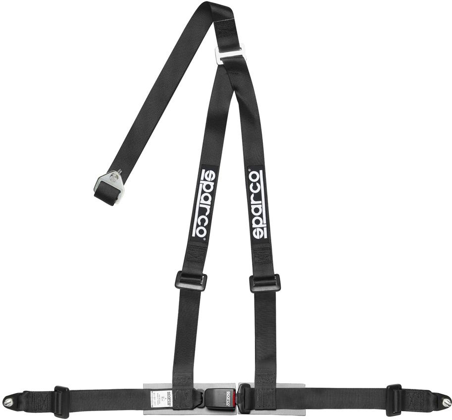 Sparco 3-bodový bezpečnostný pás s homologizáciou ECE, farba čierna