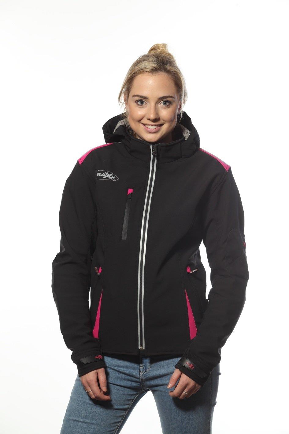 MAXX – NF 2776 Dámska soft-shell bunda čierno-fialová L