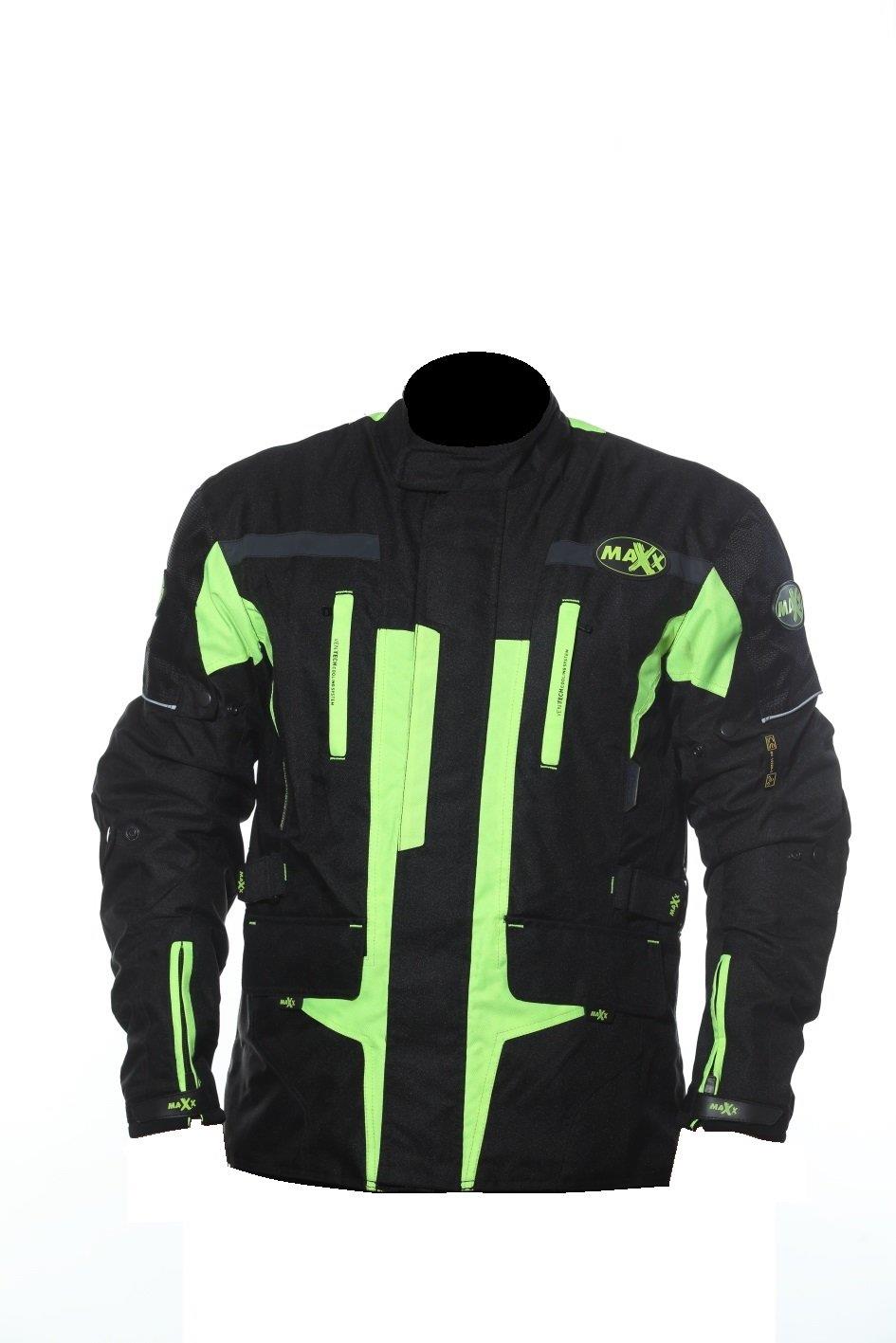 MAXX – NF 2201 Textilná bunda dlhá neon green XXXL