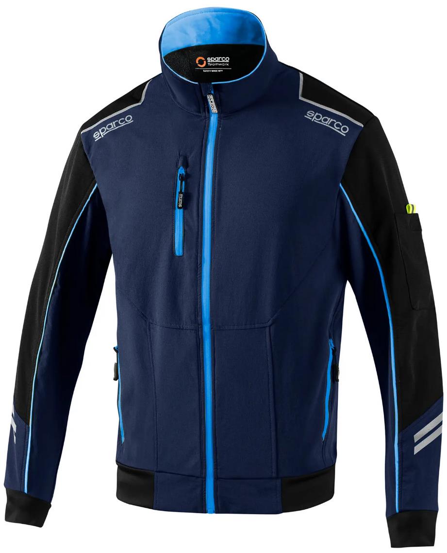Sparco technická softshell ľahká bunda, farba modrá-tmavo modrá, veľkosť XL