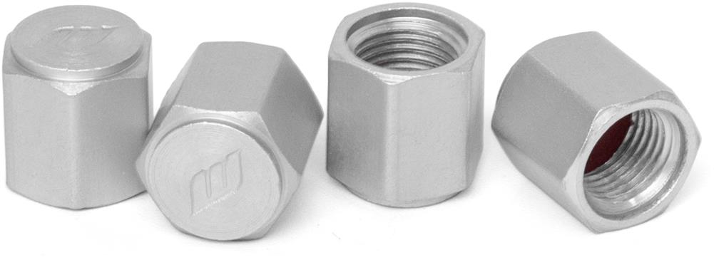 Work Wheels súprava čiapočiek ventilčekov, strieborné